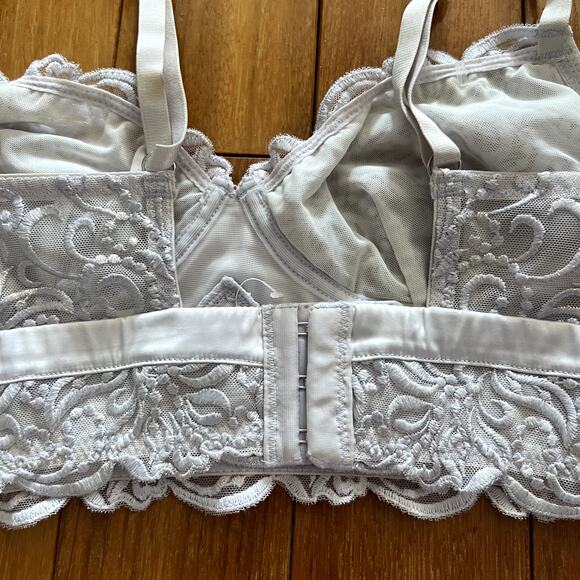 Free People Intimates Lilac Silver Evelina Lace Bralette Size S - Picture 5 of 6